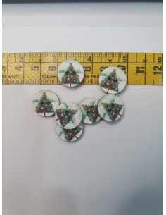 Botón árbol de Navidad 1,5cm