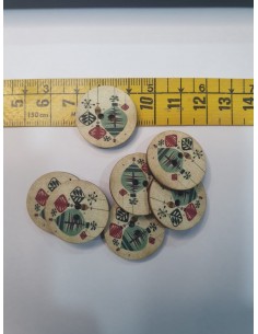 Botón bolas de Navidad 2,3cm