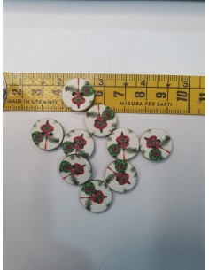 Botón bolas de Navidad 1,5 cm