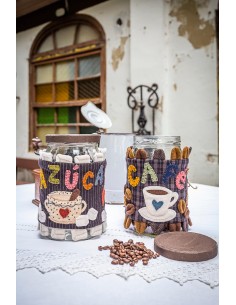 Kit frascos café y azúcar.